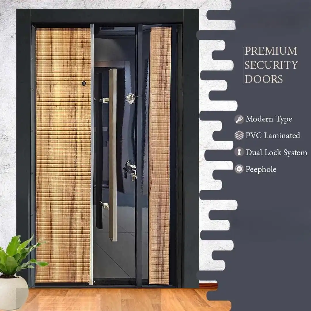 Premium Turkey Security Doors PMR-023 PVC Laminox Model (External)