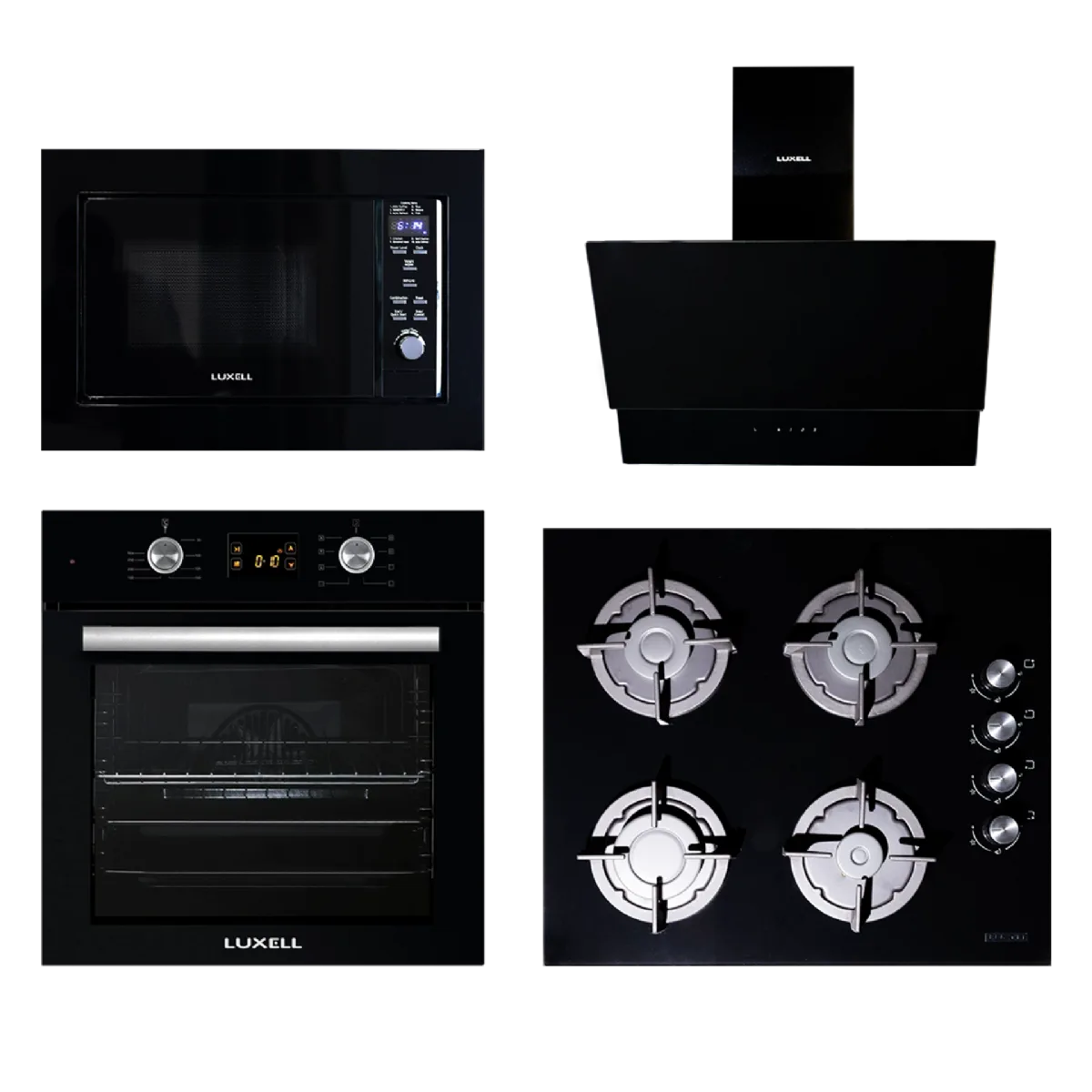 Luxell 60CM 4 Set: 25LT Microwave & Digital Oven