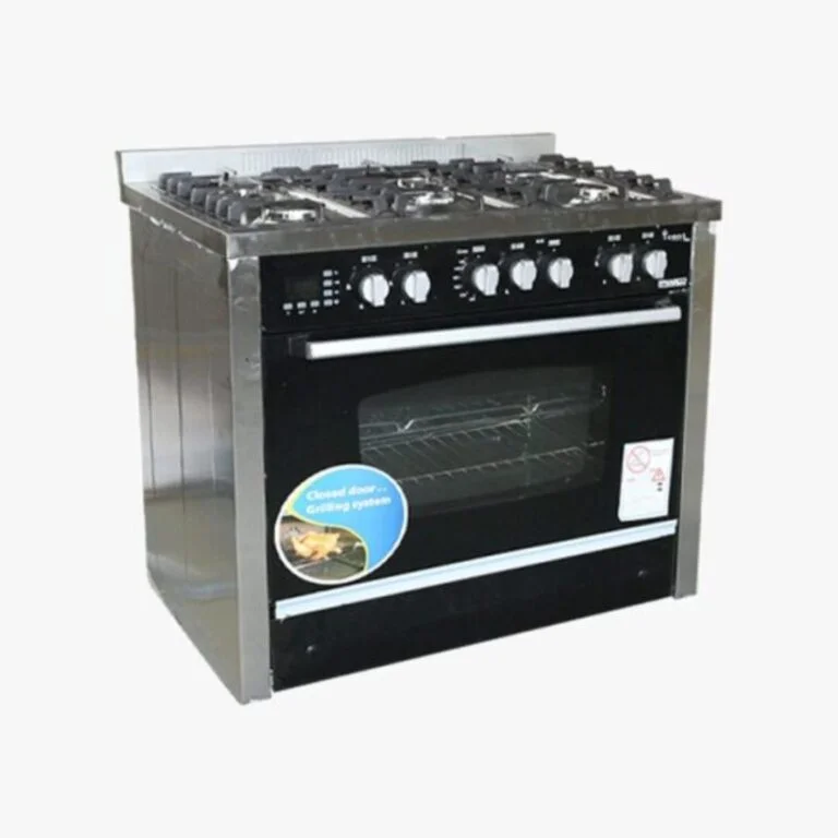 Bring professional-grade cooking to your kitchen with the Nasco 5 Burner Gas Cooker With Oven, a versatile and stylish appliance designed to handle all your culinary needs.